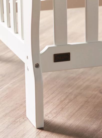Picture of Giggles Jessica 3-in-1 White Wooden Convertible Crib with Storage (Up to 5 years)